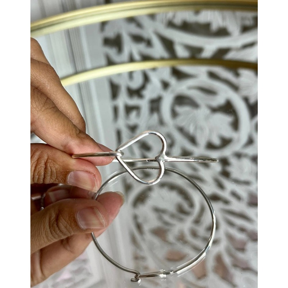 New sterling silver heart bracelet